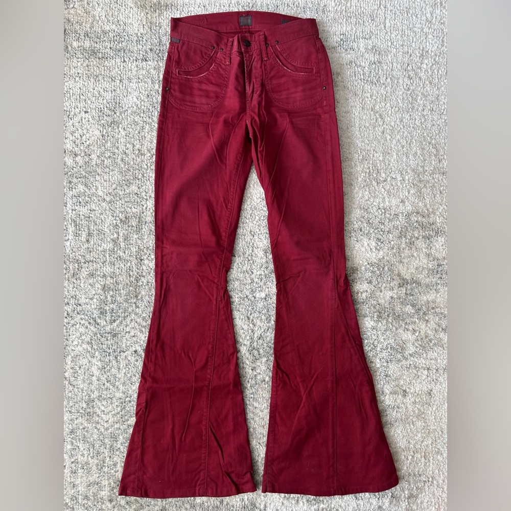 Citizens of Humanity Red Burgundy Bootcut Flared Jeans